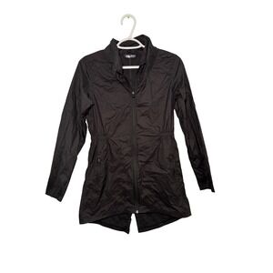 The North Face Womens Black Lightweight Long Nylon Rain Jacket Womens‎ Small